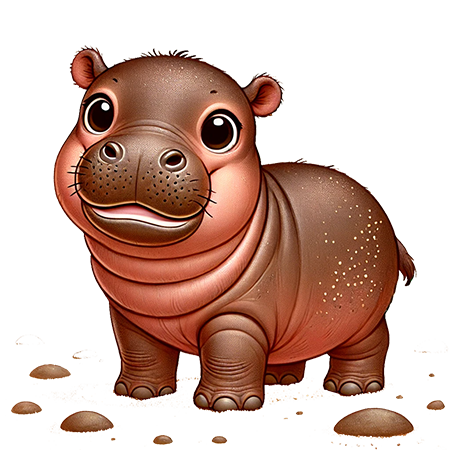 หมูเด้ง Moo Deng baby hippo
